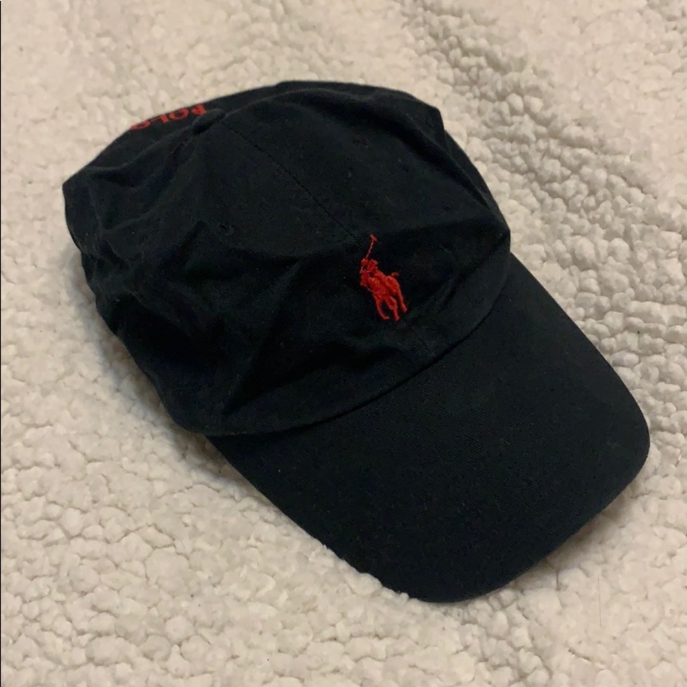 Black and red Polo Ralph Lauren hat